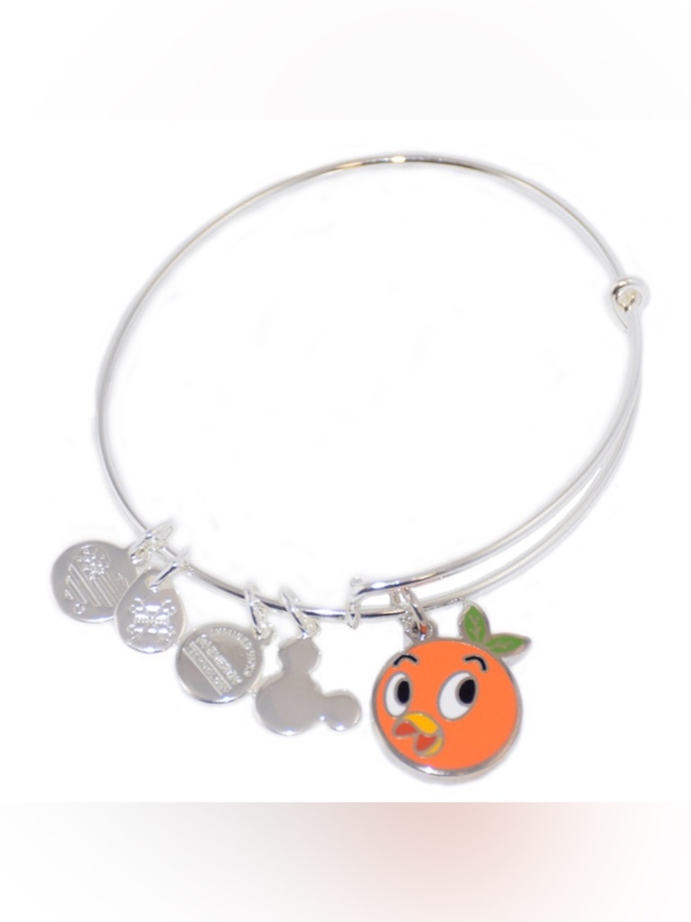 Disney Parks Orange Bird Alex and Ani Bracelet Silver Tone Bangle